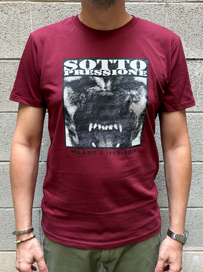 Oddo più Valli t-shirt unisex oxblood - fronte